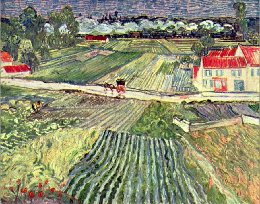 Vincent van Gogh Landscape at Auvers in the Rain
